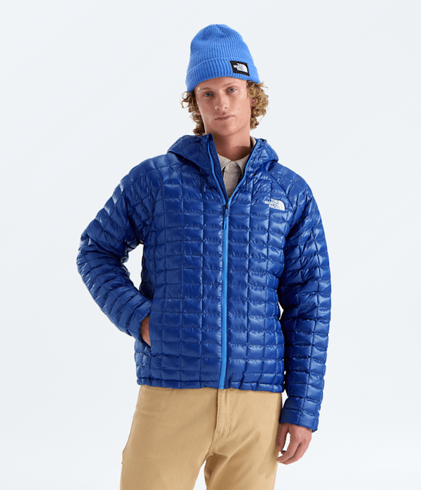 The North Face Men’s Thermoball™ Hooded Water-Repellent Jacket (Size: Medium): Bold Blue