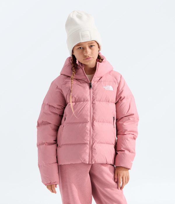 美品　TH NORTH FACEダウンジャケット ピンク　キッズ110 Girls-Hydrenalite-Down-Hooded-