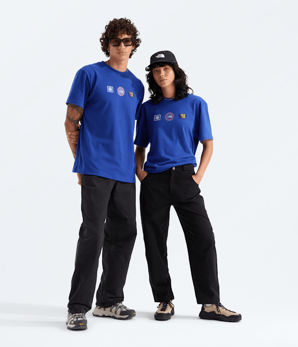 Unisex Explorer Badges Relaxed Short-Sleeve Tee—Graphic