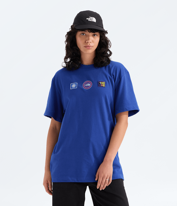 Unisex Explorer Badges Relaxed Short-Sleeve Tee—Graphic - thumbnail 3