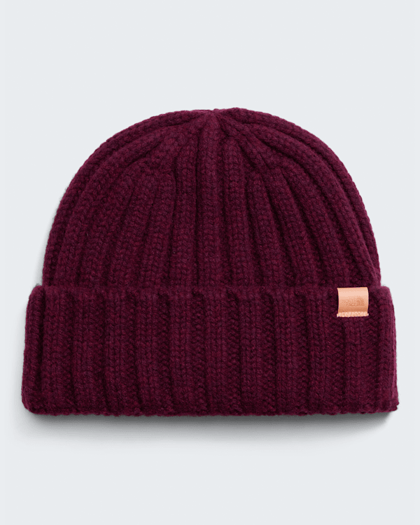 The North Face Merino Wool Beanie: Deep Burgundy