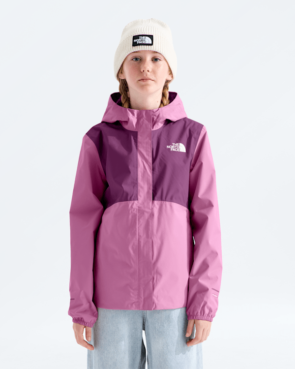 The North Face Girls’ Antora Rain Waterproof Jacket (Kids Size: XXL(18/20)): Hushed Lavender / Chroma Purple