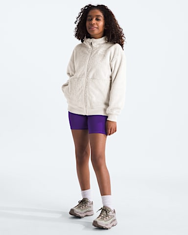 Chandail  capuche Osito avec fermeture clair intgrale pour filles TNF Dune Blanche HERO2