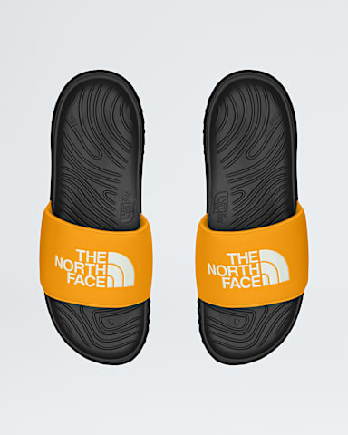 Mens Never Stop Cush Slides TNF Summit GoldTNF Black DETAILINSTEP