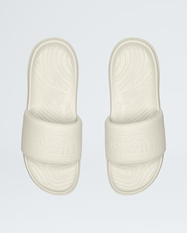 Womens Never Stop Cush Slides TNF White DuneWhite Dune DETAILINSTEP