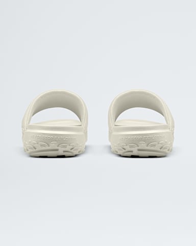 Womens Never Stop Cush Slides TNF White DuneWhite Dune BACK