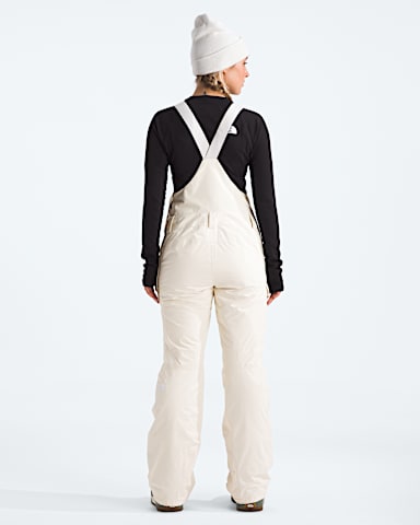 Womens Freedom Insulated Bibs TNF White Dune BACK