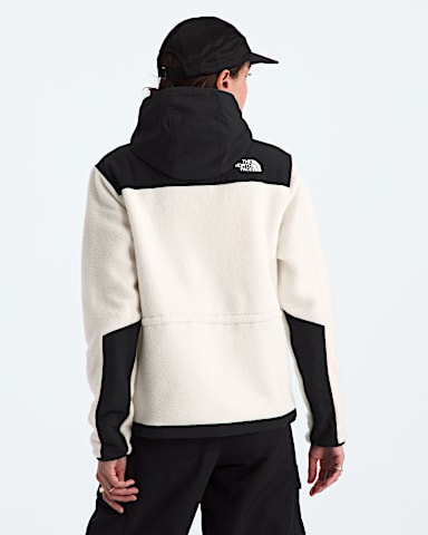 Womens Retro Denali Hoodie TNF White DuneTNF Black BACK