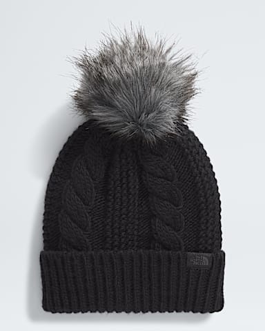 Womens Oh Mega Fur Pom Beanie TNF TNF Black HERO