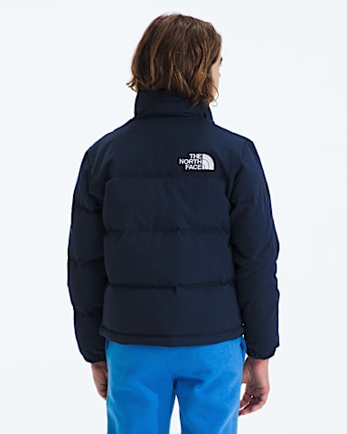 Boys Girls 1996 Retro Nuptse Jacket TNF Summit Navy BACK