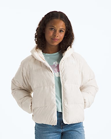 Girls North Down Hooded Jacket TNF White Dune Main