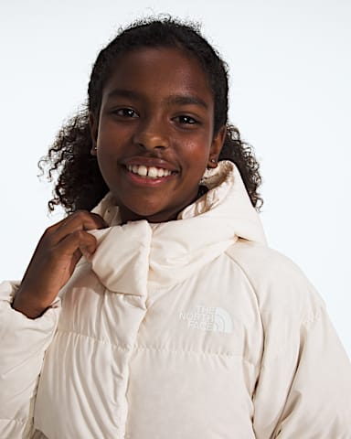 Girls North Down Hooded Jacket TNF White Dune HERO2
