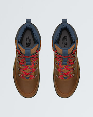 Mens Bergen Leather Waterproof Boots TNF Timber TanTNF Red DETAILINSTEP