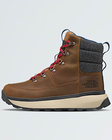 Mens Bergen Leather Waterproof Boots TNF Timber TanTNF Red HERO