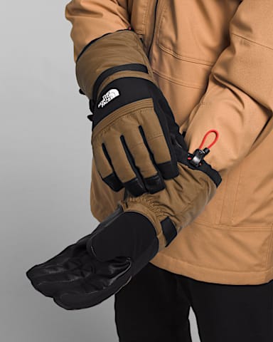 Mens Montana Ski Gloves TNF Utility Brown MODELBACK
