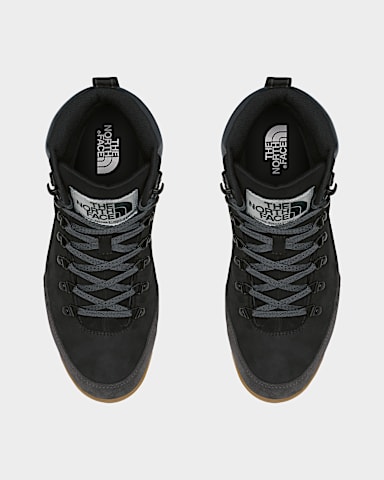 Mens BackToBerkeley IV Leather Waterproof Boots TNF TNF BlackAsphalt Grey DETAILINSTEP