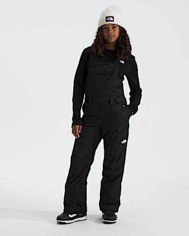 Boys  Girls Freedom Insulated Bibs TNF TNF Black HERO3