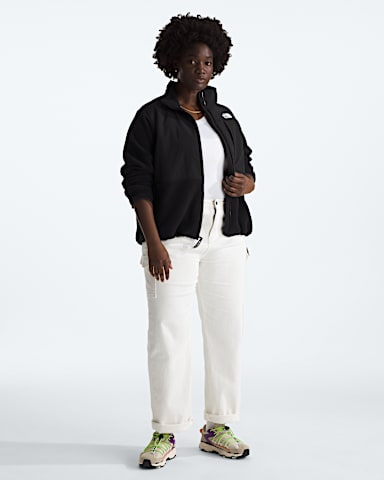 Womens Plus Retro Denali Jacket TNF TNF Black HERO2