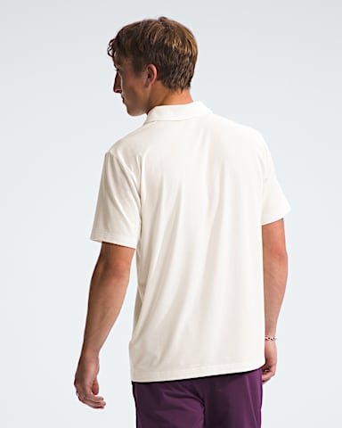Mens Adventure Polo TNF White Dune BACK