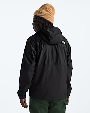 Mens Antora Rain Hoodie TNF TNF Black BACK
