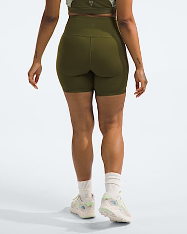 Womens Dune Sky Tights Shorts TNF Forest Olive BACK