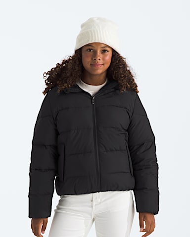 Boys Girls Frost Fall Hooded Jacket TNF TNF Black HERO2
