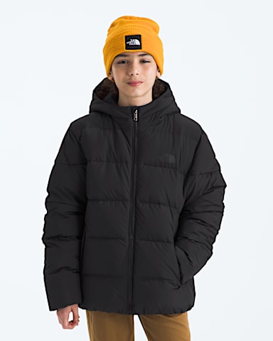 Boys Girls Frost Fall Hooded Jacket TNF TNF Black HERO3
