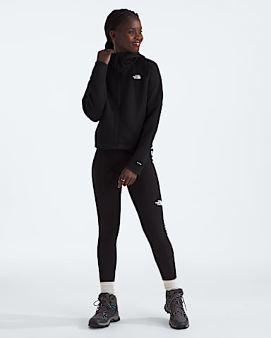 Womens DOTKNIT Thermal FullZip Hoodie TNF TNF Black HERO2