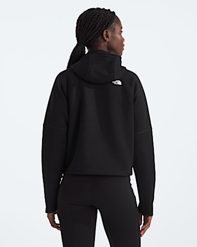 Womens DOTKNIT Thermal FullZip Hoodie TNF TNF Black BACK