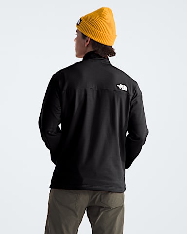 Veste en molleton Cedar Trail Grid  fermeture clair intgrale pour hommes TNF Noir TNF BACK
