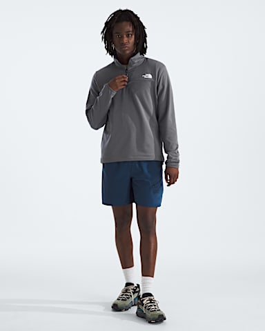 Mens Cedar Trail Grid Fleece Zip TNF Smoked Pearl HERO2