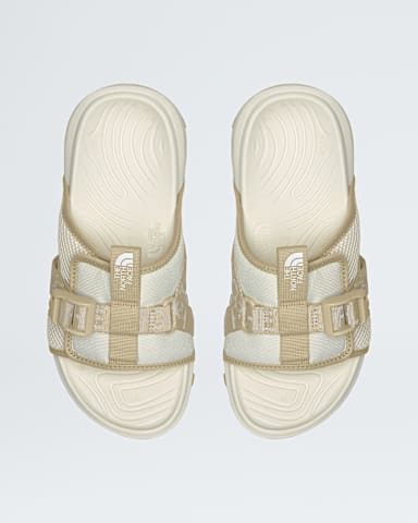 Womens Explore Camp Slides TNF White DuneGravel DETAILINSTEP