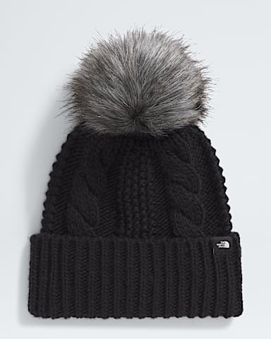 Kids Oh Mega Fur Pom Beanie TNF TNF Black HERO