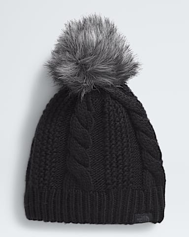 Womens Oh Mega Fur Pom Lined Beanie TNF TNF Black HERO