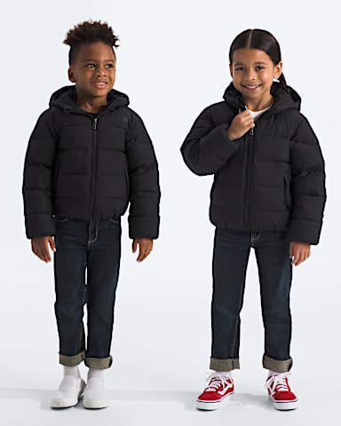 Kids Frost Fall Hooded Jacket TNF TNF Black HERO