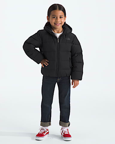 Kids Frost Fall Hooded Jacket TNF TNF Black HERO3