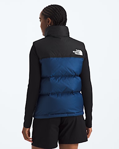 Womens 1996 Retro Nuptse Vest TNF Estate BlueTNF Black BACK