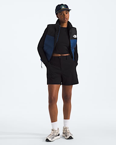 Womens 1996 Retro Nuptse Vest TNF Estate BlueTNF Black HERO2