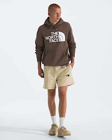 Mens Half Dome Pullover Hoodie TNF Smokey BrownTNF White HERO2