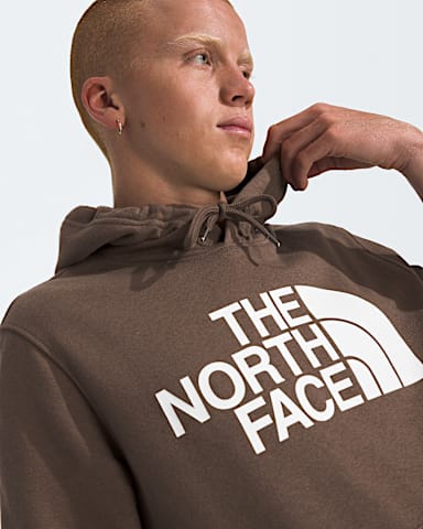 Mens Half Dome Pullover Hoodie TNF Smokey BrownTNF White HERO3