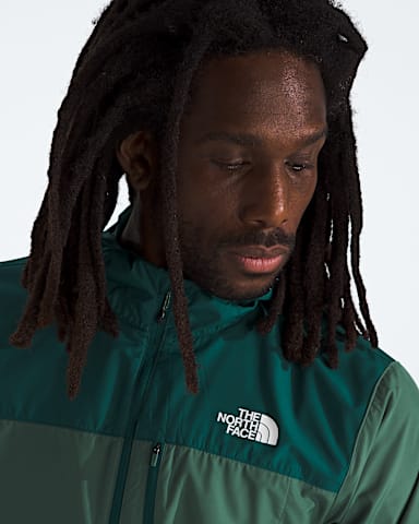 Mens Higher Run Wind Jacket TNF Duck GreenDeep Nori HERO3
