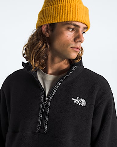Mens TNF Fleeski Zip Pullover TNF TNF BlackTNF Black HERO3