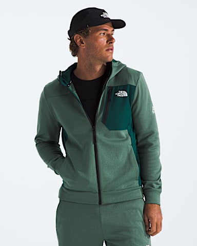 Mens Mountain Athletics FullZip Fleece TNF Duck GreenDeep Nori Main
