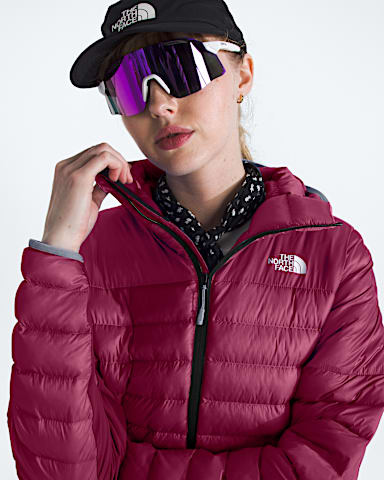 Womens Terra Peak Hybrid Hoodie TNF Cyber BerryMystic Haze HERO3