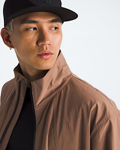 Mens North Dome Wind Jacket TNF Latte HERO3