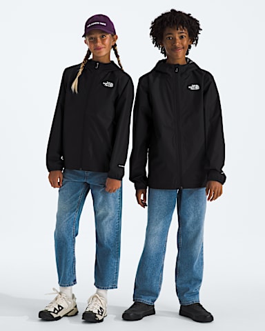 Teen Zipline Rain Jacket TNF TNF Black HERO