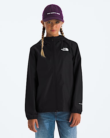 Teen Zipline Rain Jacket TNF TNF Black HERO2