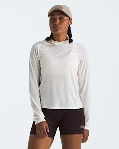 Womens Adventure Sun Hoodie TNF White Dune Main