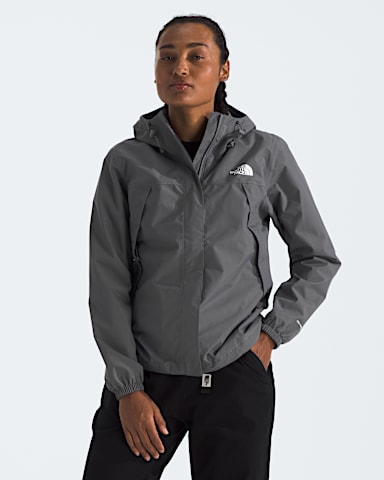 Womens Antora Rain Jacket TNF Smoked Pearl Main