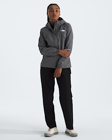 Womens Antora Rain Jacket TNF Smoked Pearl HERO2